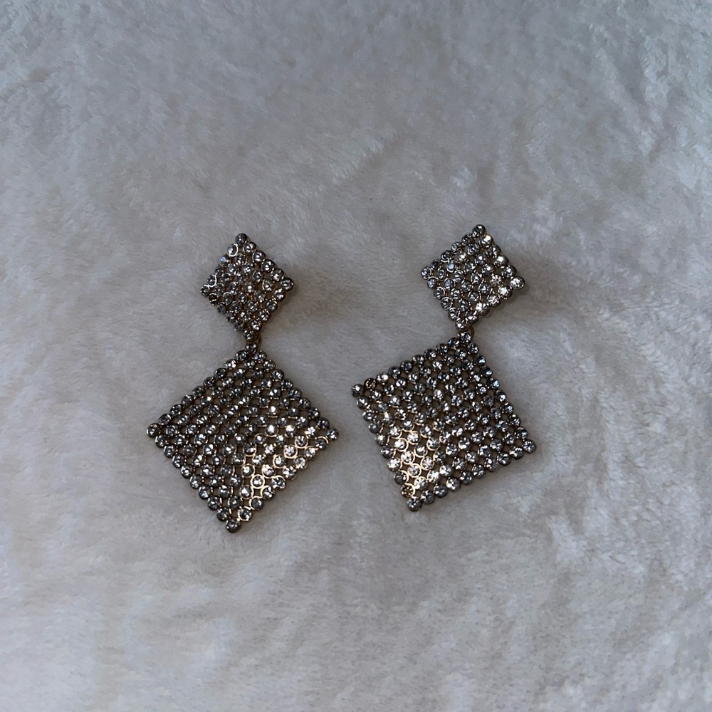 Express Silver Geometric Earrings